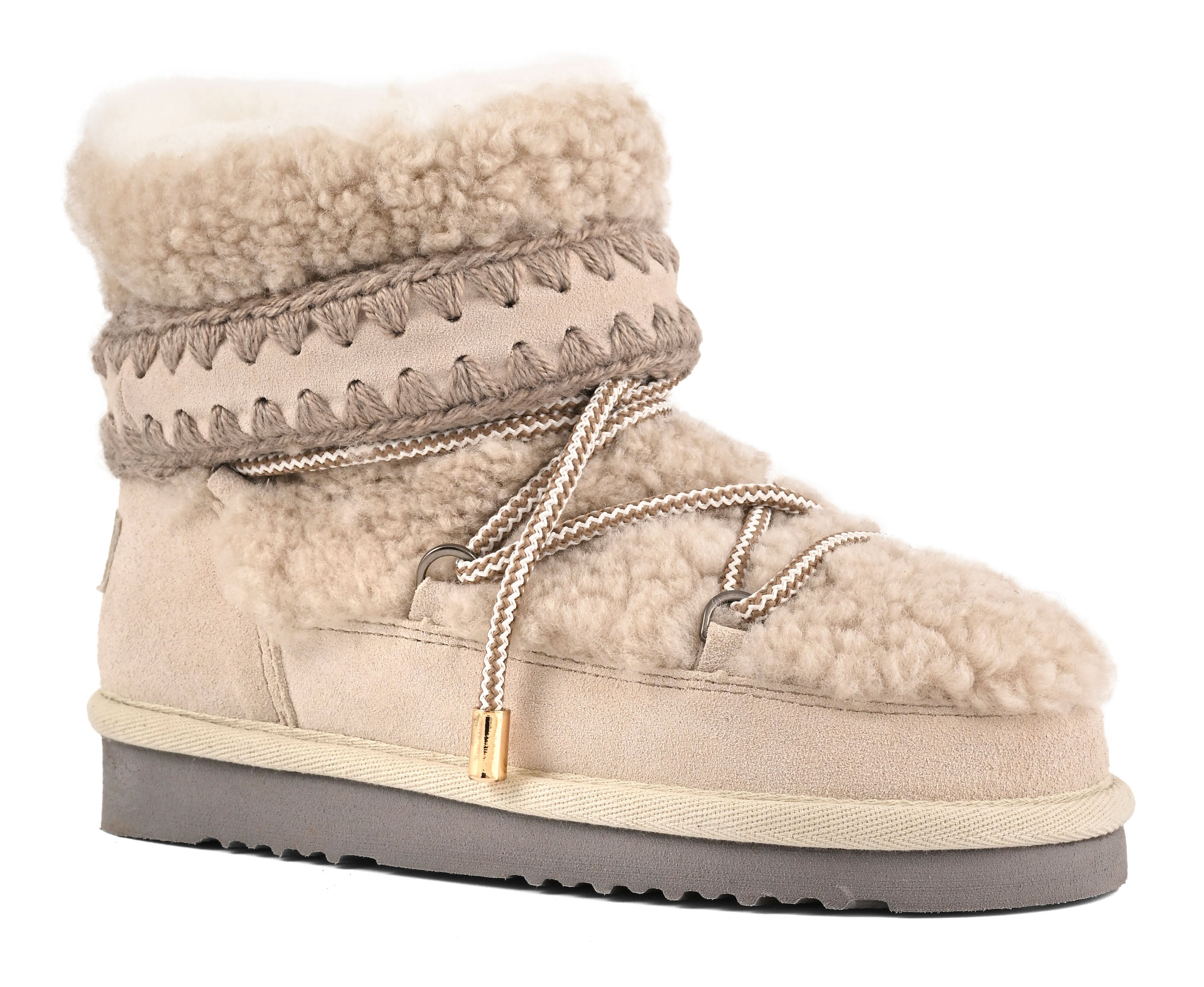 Mou Eskimo 18 FW101152M Stivaletto Donna Chalk Montone