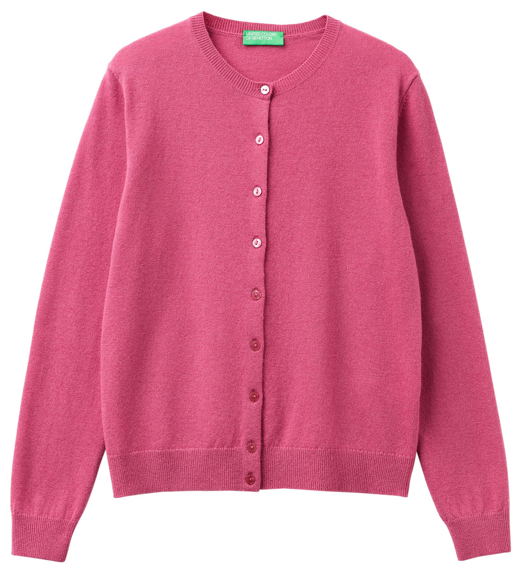 Benetton Maglieria 1002d5485 Cardigan Donna Rosa XXS