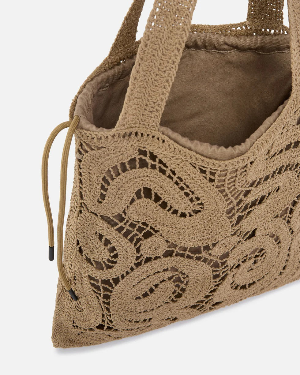 Pinko 106938 A3CE Shopper Marrone Crochet