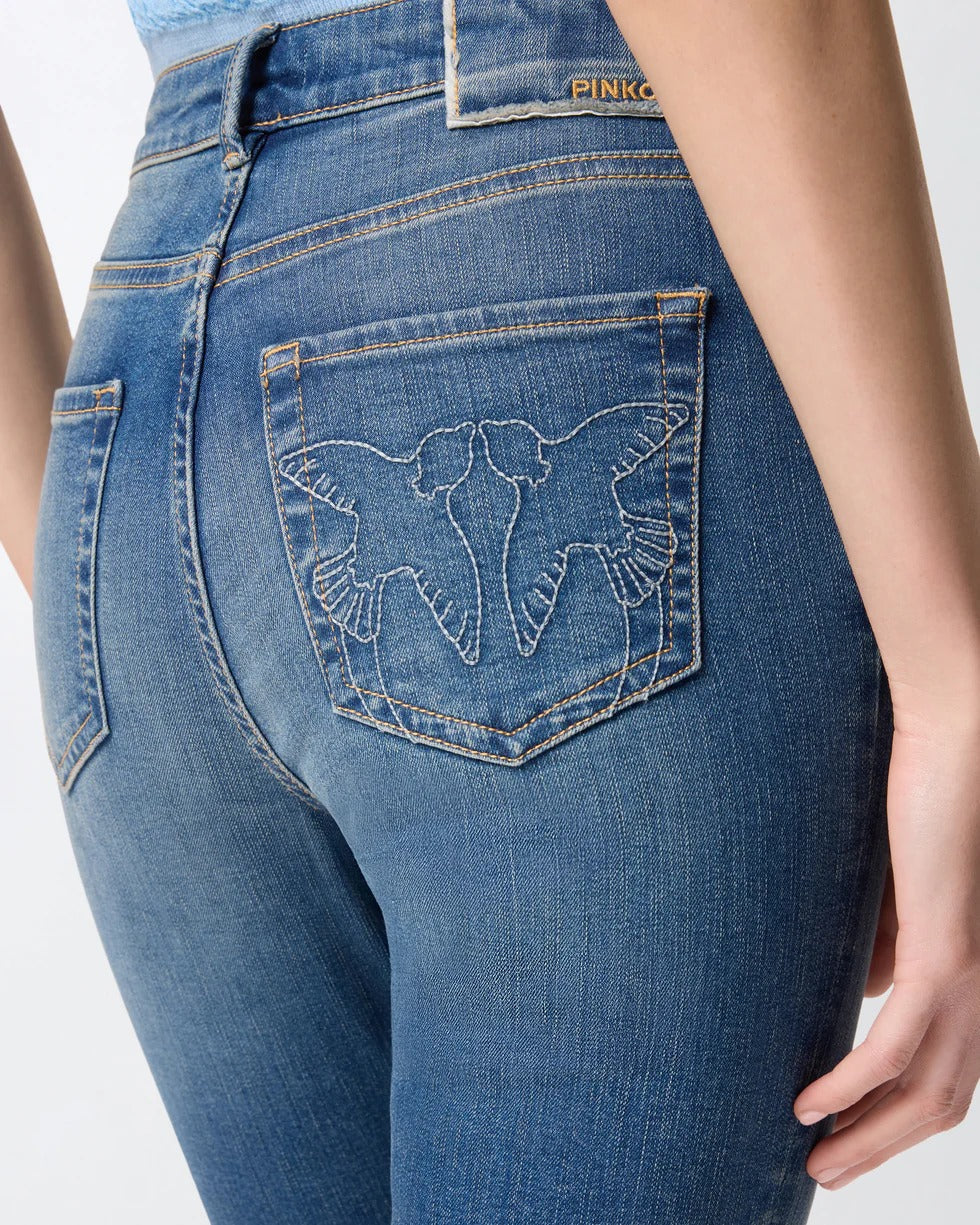 Pinko Sabrina Skinny Jeans Donna Blu Scuro