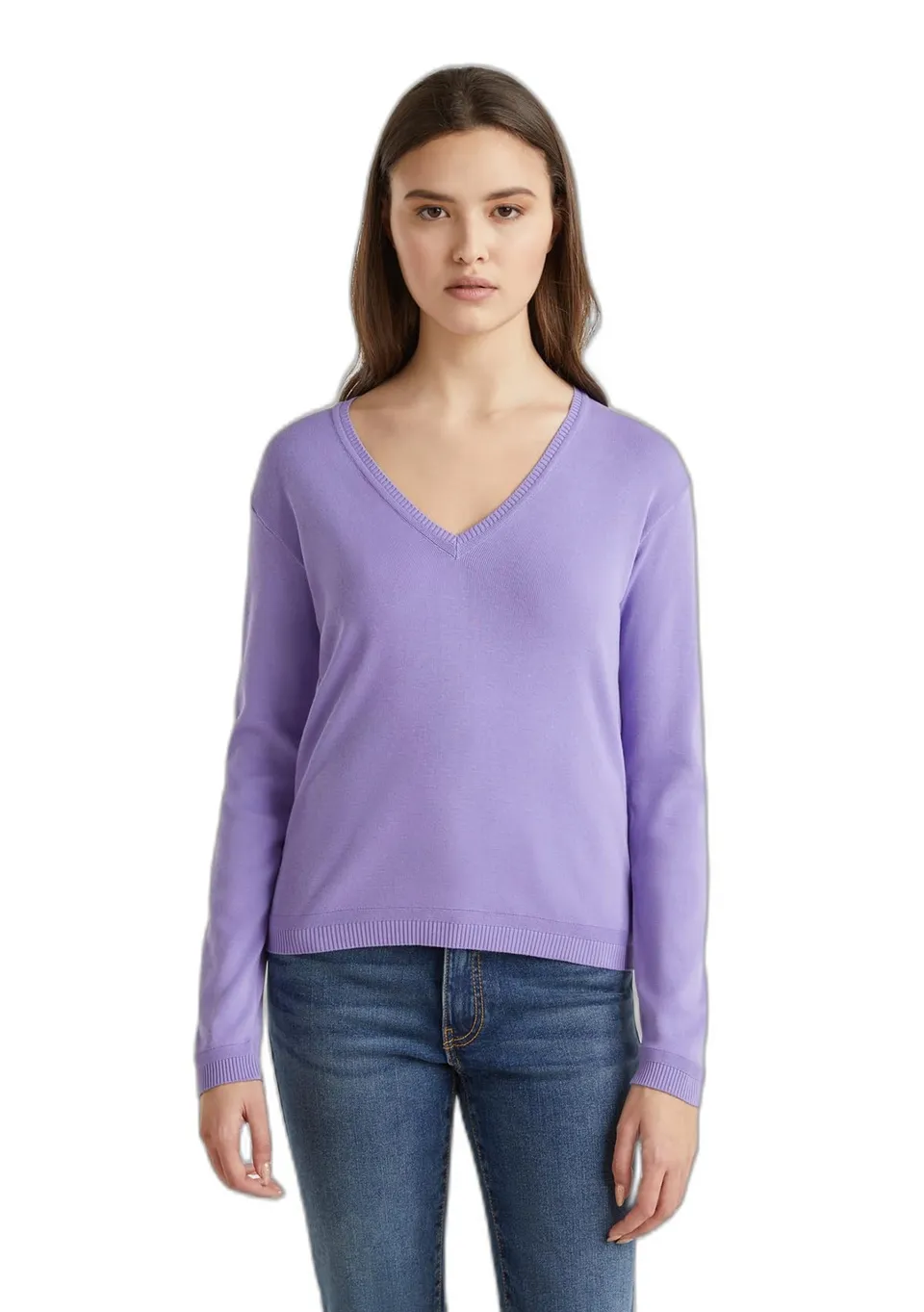 Benetton Maglieria Pullover Donna M Blu Invernale