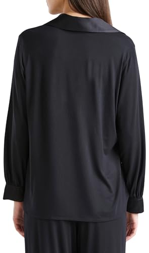 Benetton Parte Superiore Pigiama Donna Maglia Modal Seta
