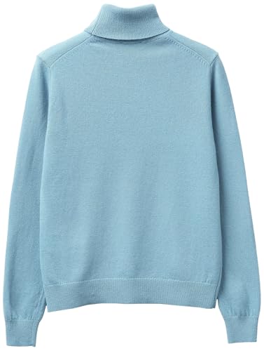 Benetton Maglia Collo Alto Donna Lana Merino Nera