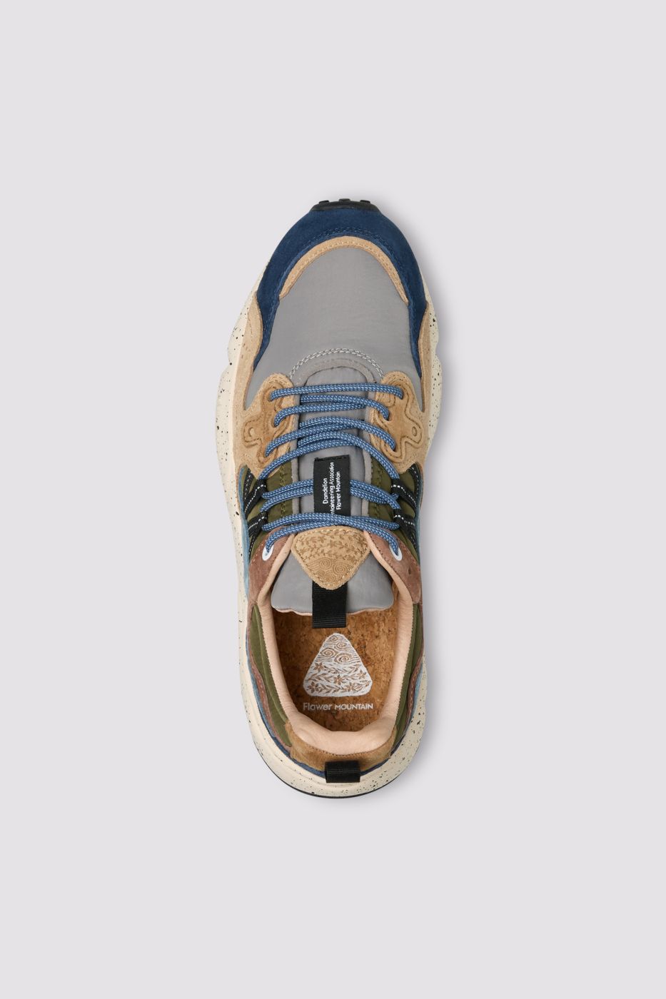 Flower Mountain Yamano 3 sneaker uomo navy grigio suede