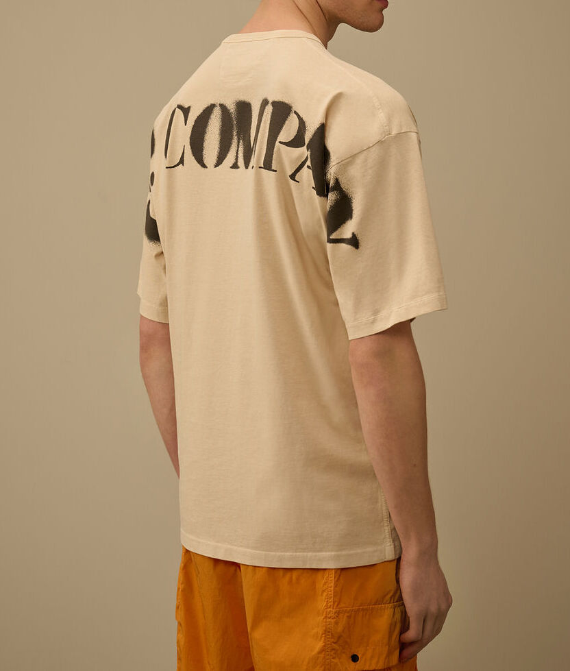 C.P. Company 20CMTS213A006057O T-shirt uomo Frozen Dew White