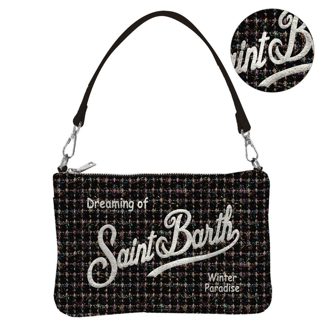 MC2 Saint Barth Parisienne Mini pochette nero tweed
