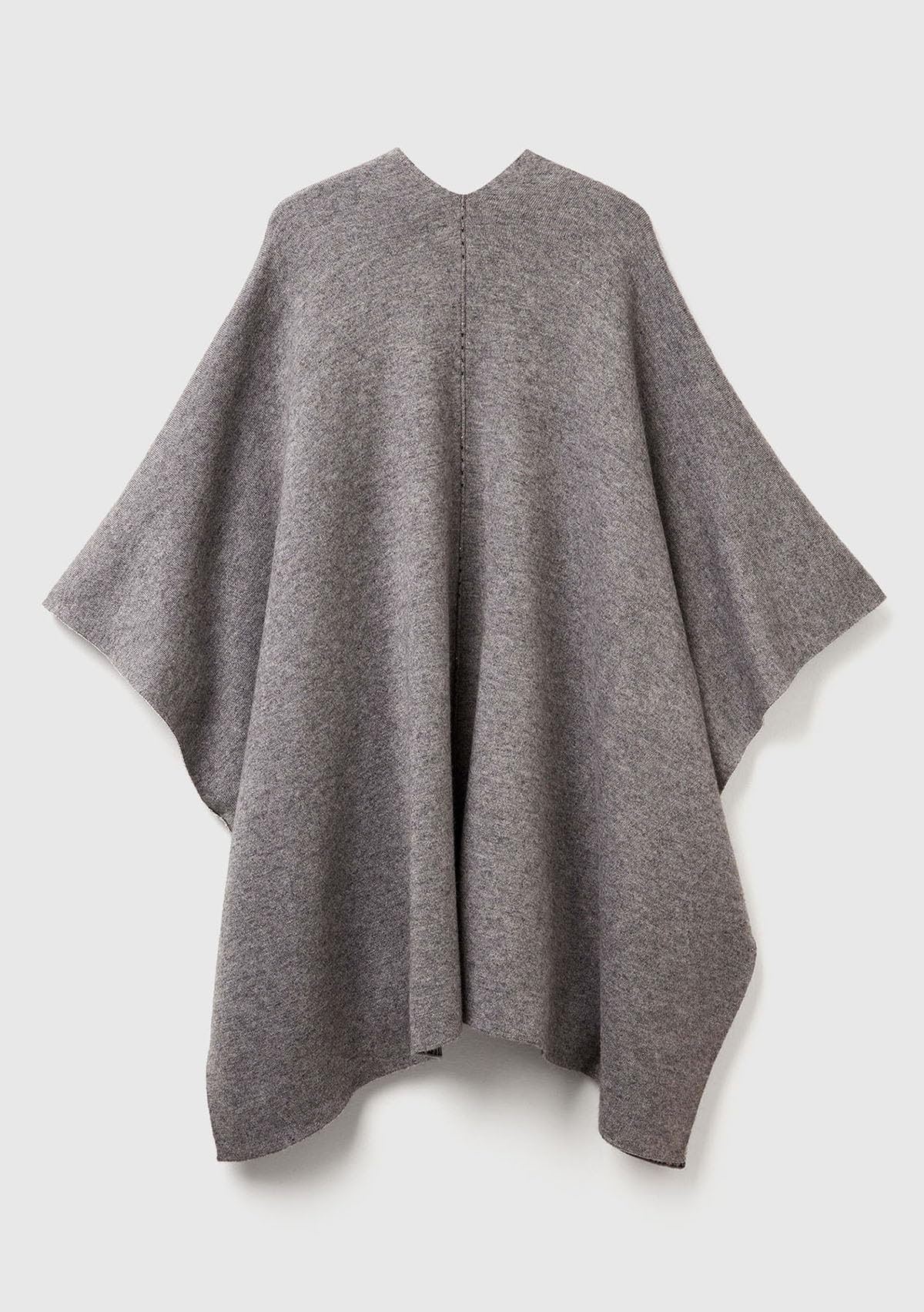 Benetton Maglieria 112heu01n Mantella Donna Grigio