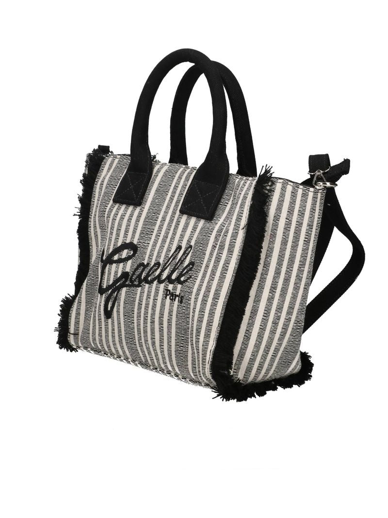 Gaelle Paris GAACW03190 Maxi Shopper Cotone Logo Nero