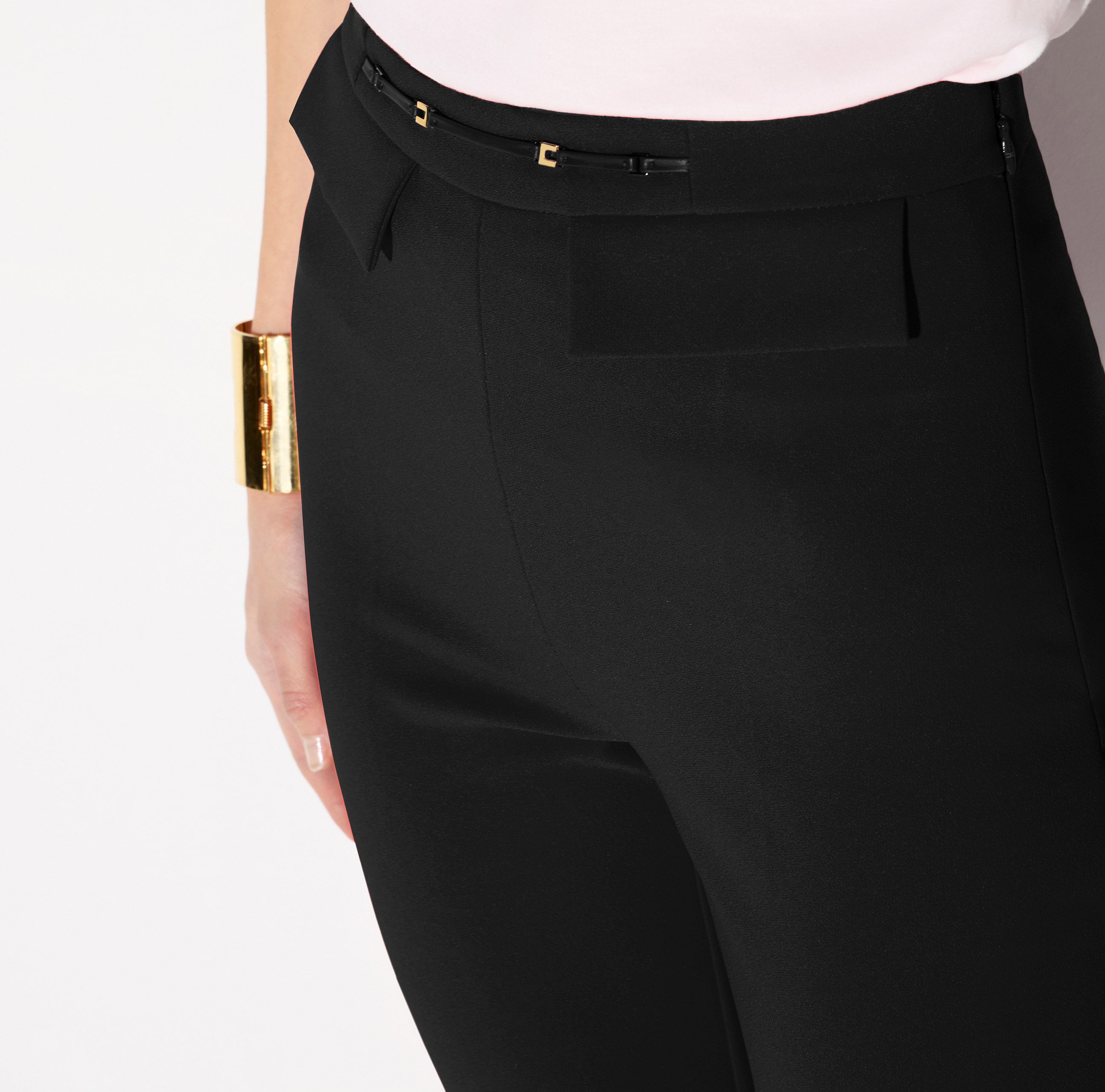 Elisabetta Franchi PA19566E2 pantalone nero crepe