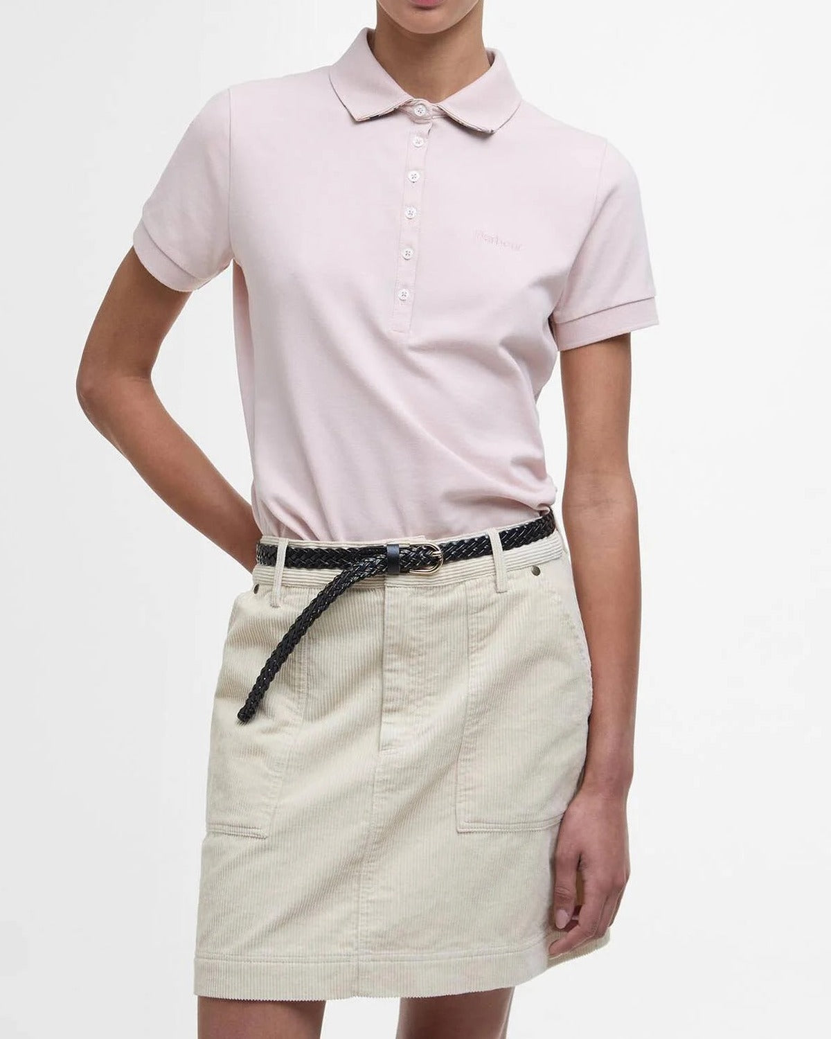 Barbour LML0634 Polo Donna Rosa Cotone Tartan