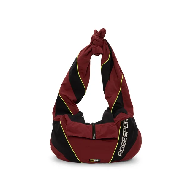 Martine Rose Track Jacket borsa tote burgundy cerniera