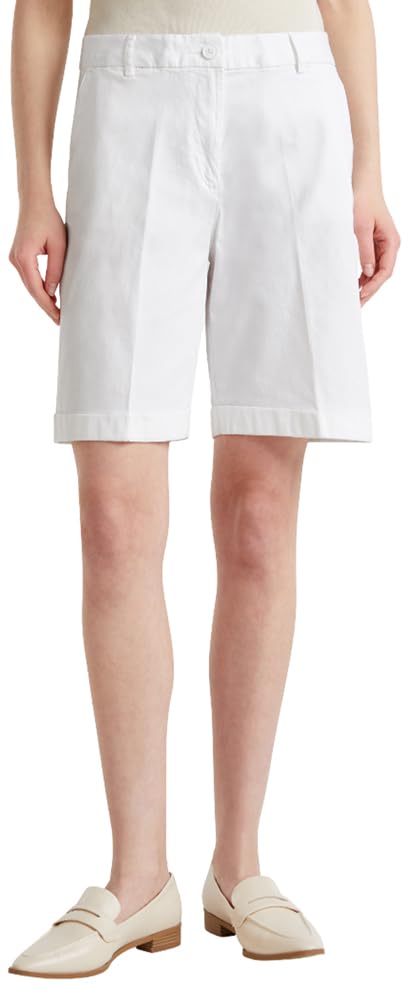 Benetton 4CDRD901W Bermuda Donna Bianco 36 Cotone