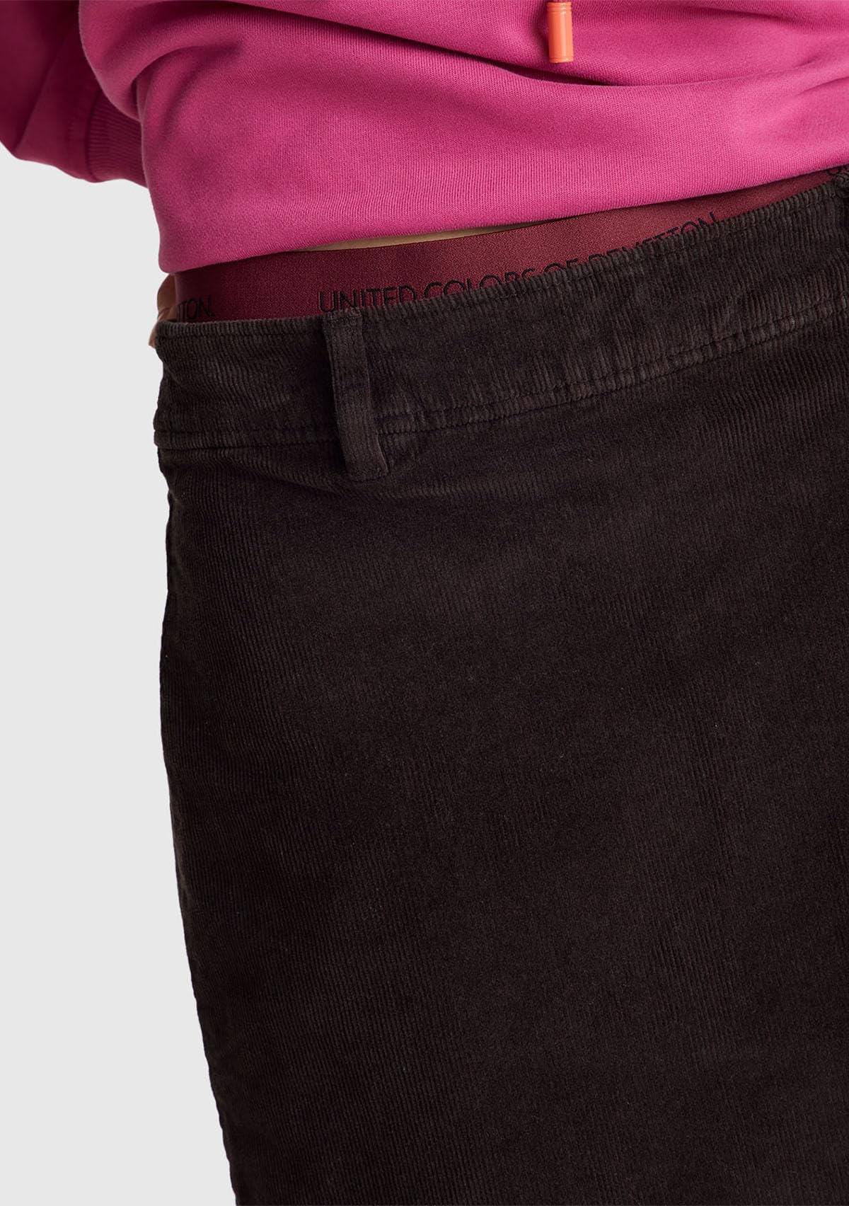 Benetton Gonne Minigonna Donna Velluto Cerniera