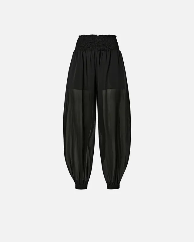 Pinko Bore 106845 A3B2 pantalone nero gamba ampia