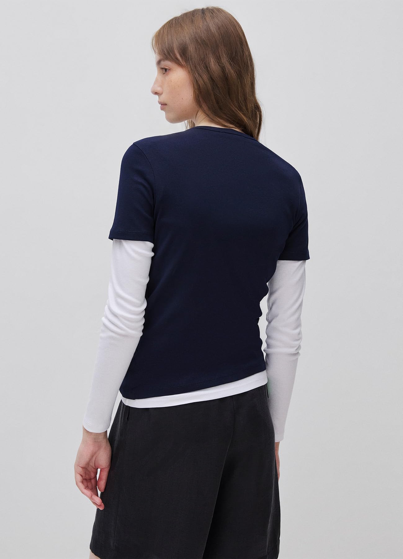 Benetton Maglietta Donna a Costine Stampa Brillante Regular