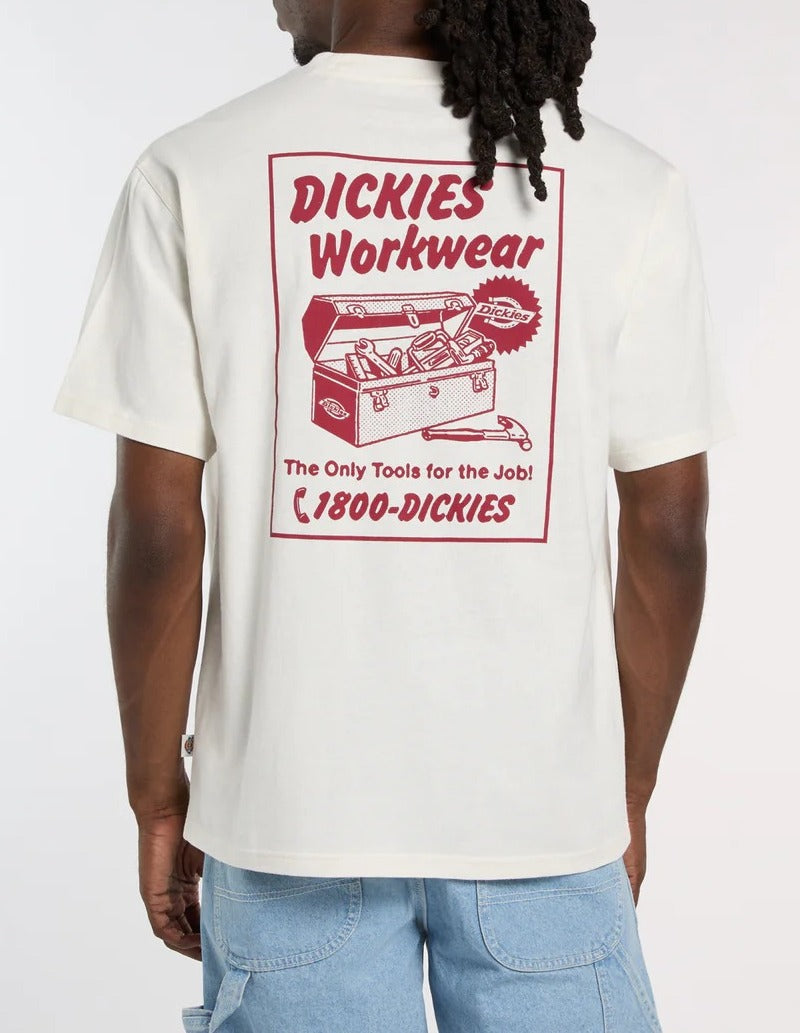 Dickies Dry Ridge DK0A8853 T-shirt uomo egret cotone