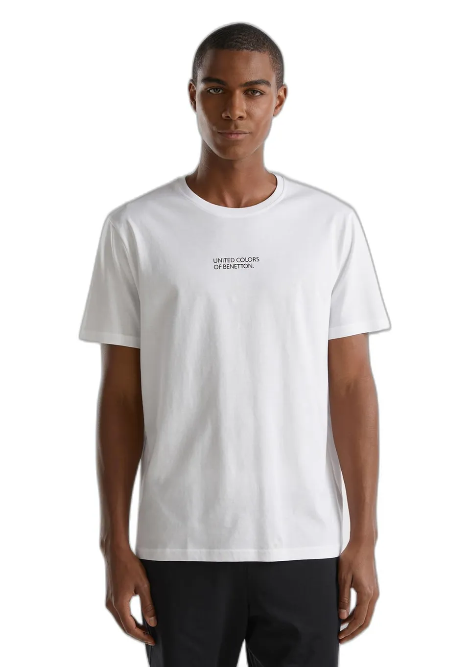 Benetton Pigiama Uomo T-Shirt S Bianco 101 Jersey