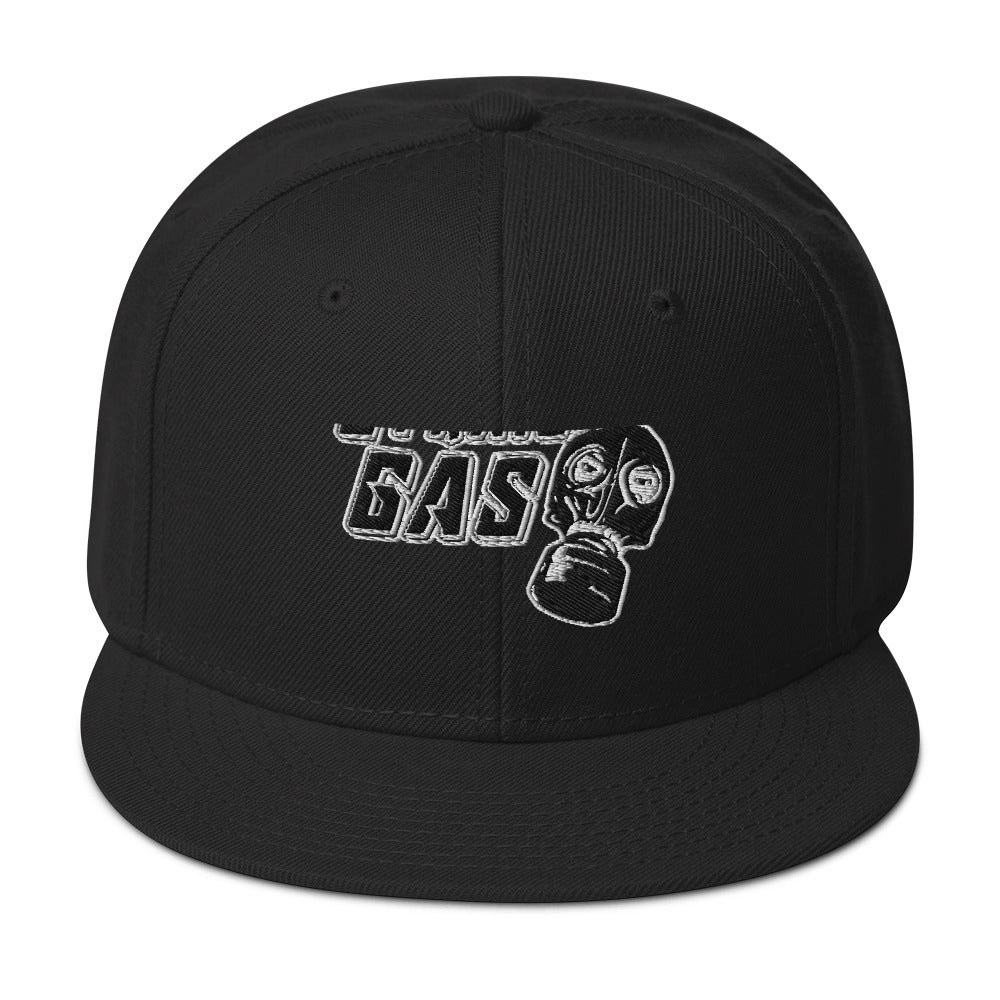 Pure Trash Straight Gas snapback cappello nero visiera piatta