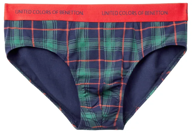 Benetton Slip Culotte Uomo Cotone Stampa Natalizia