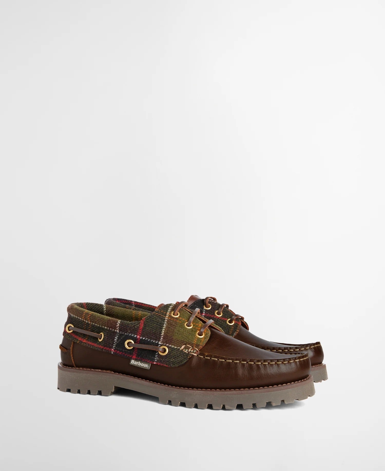 Barbour MFO0795 scarpa da barca uomo tartan marrone