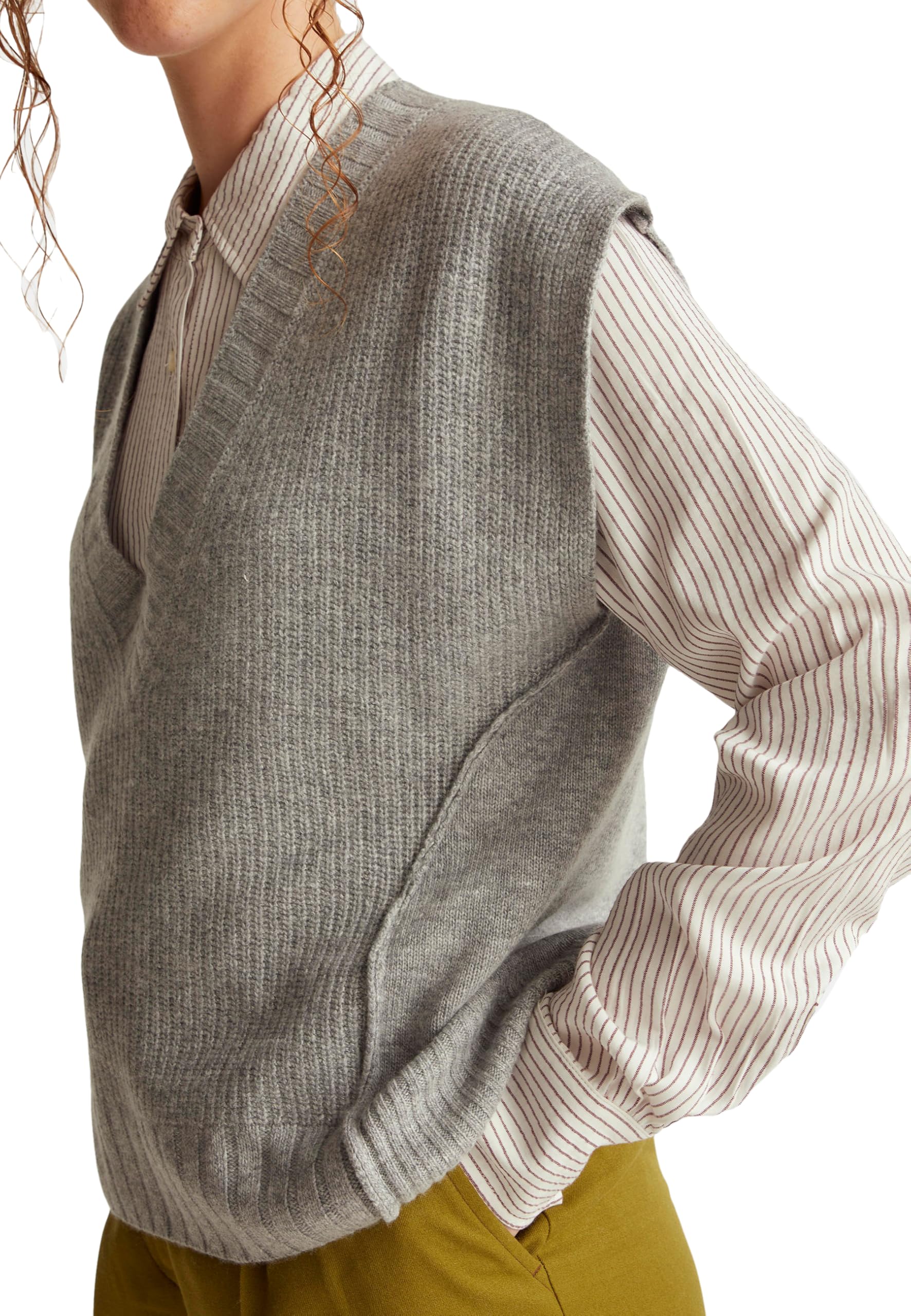 Benetton Gilet Donna Scollo V Spalla Ampia Morbido