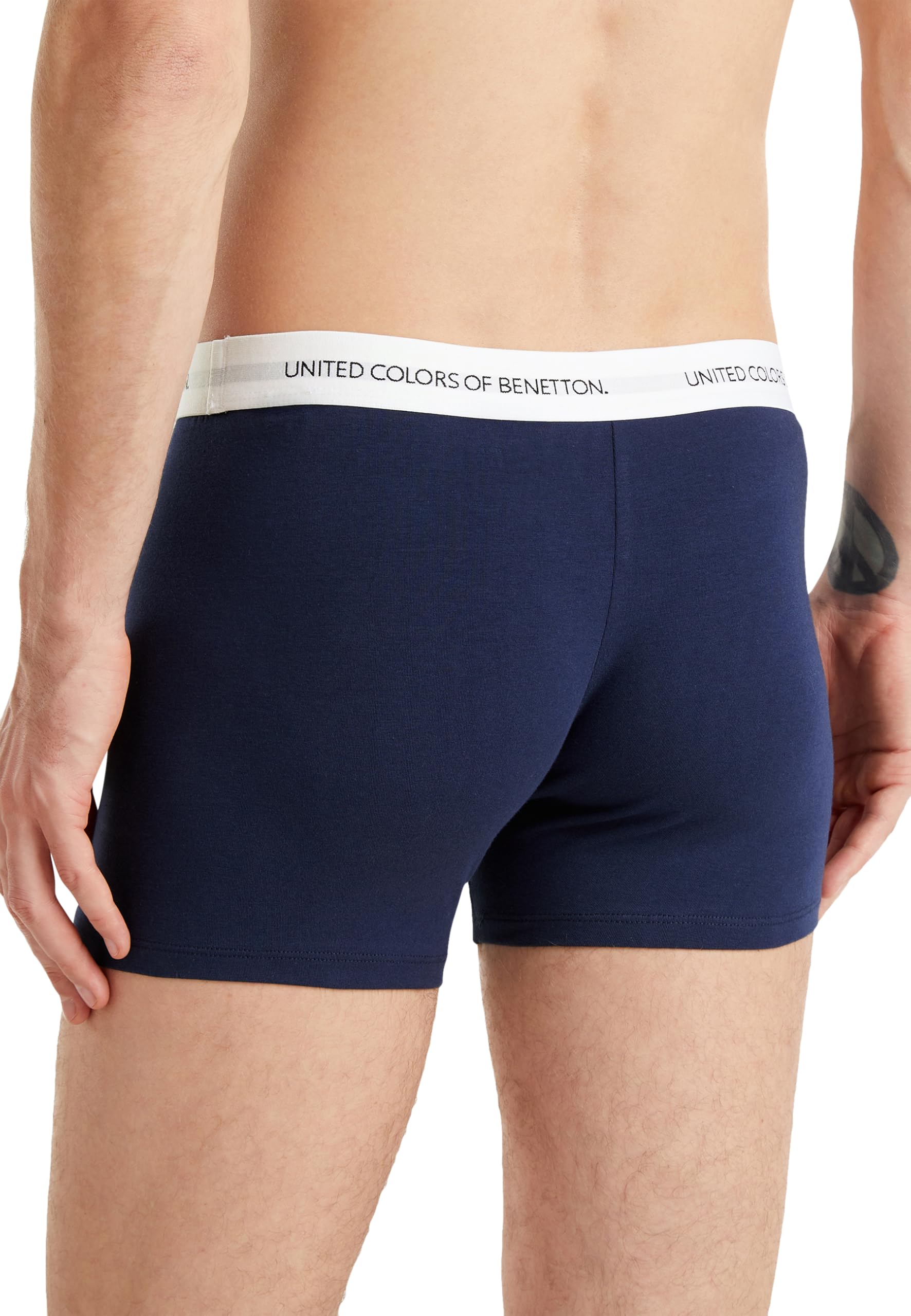 Benetton Boxer gamba 9 cm cotone organico jacquard