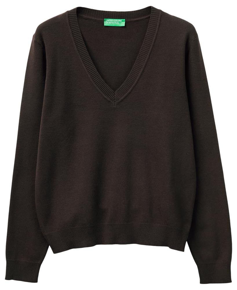 Benetton Maglieria Maglia Scollo V M/L maglia scollo a V tinta unita