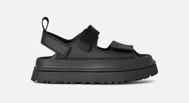 UGG GoldenGlow 1152685 sandalo nero plateau