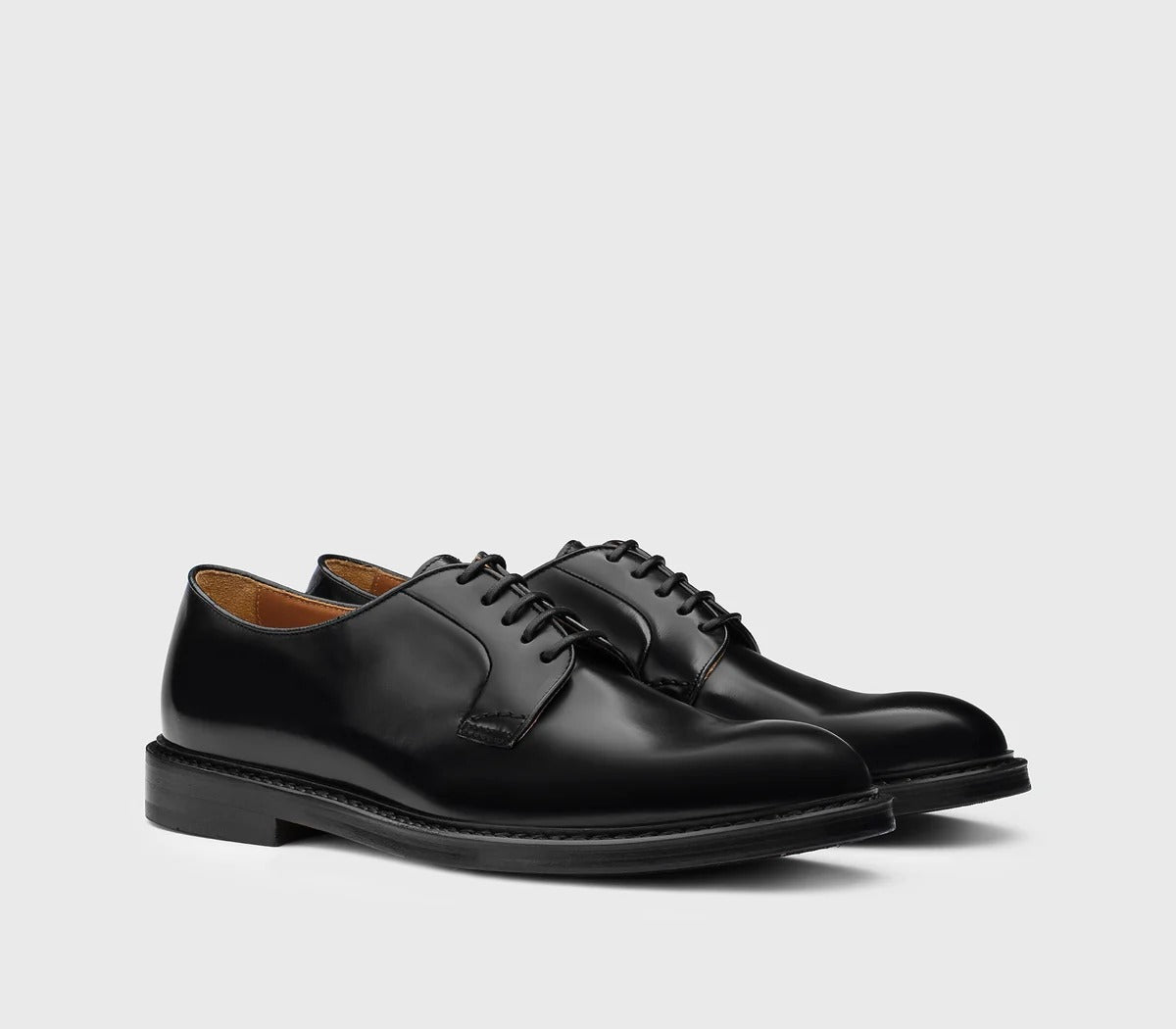 Doucal's DU1385 Derby Horse Nera Pelle Total Black