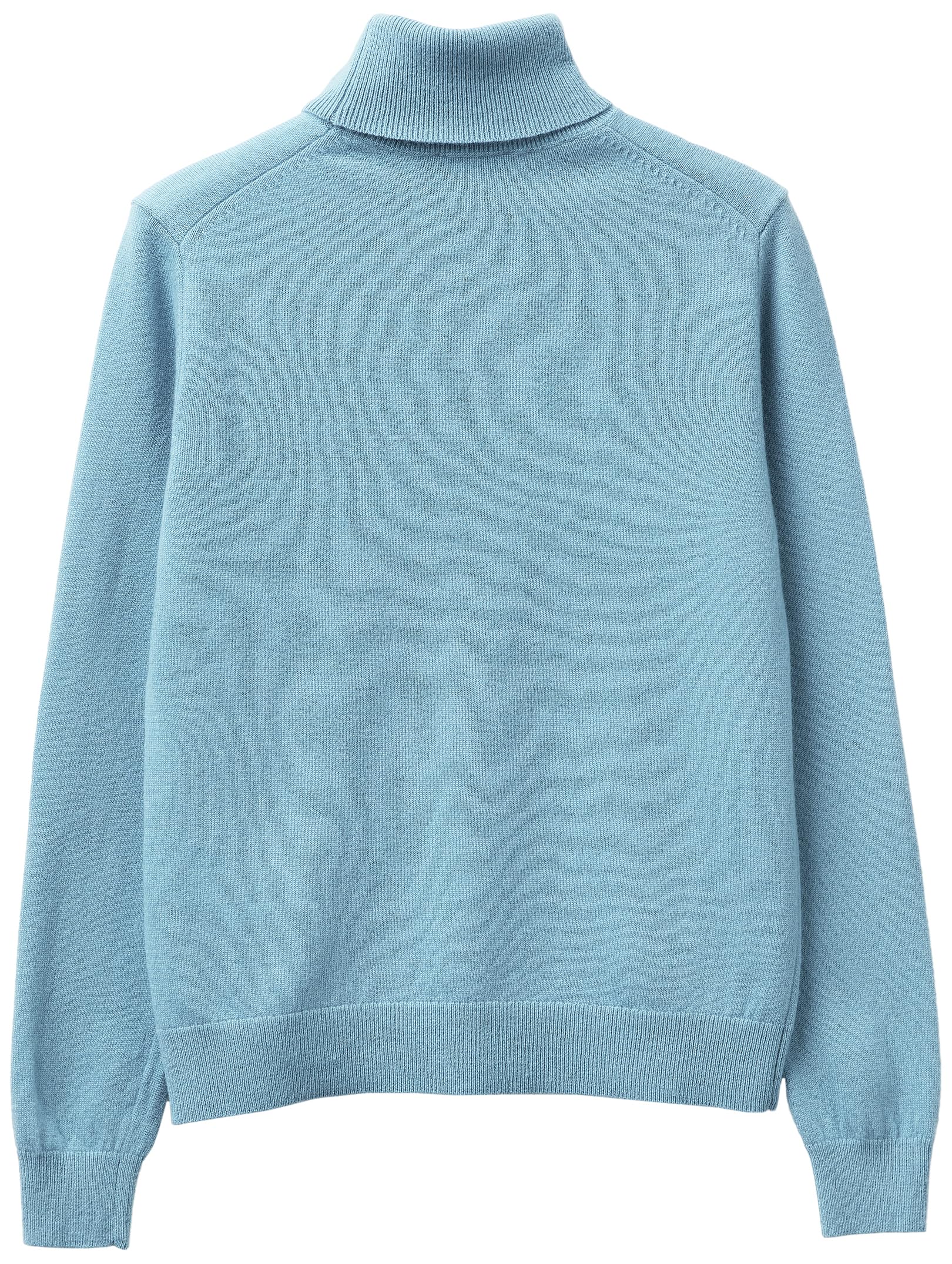 Benetton Maglia Collo Alto Donna Lana Merino Nera