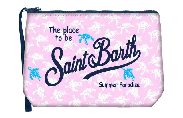 MC2 Saint Barth Aline pochette scuba rosa turtle taglia unica