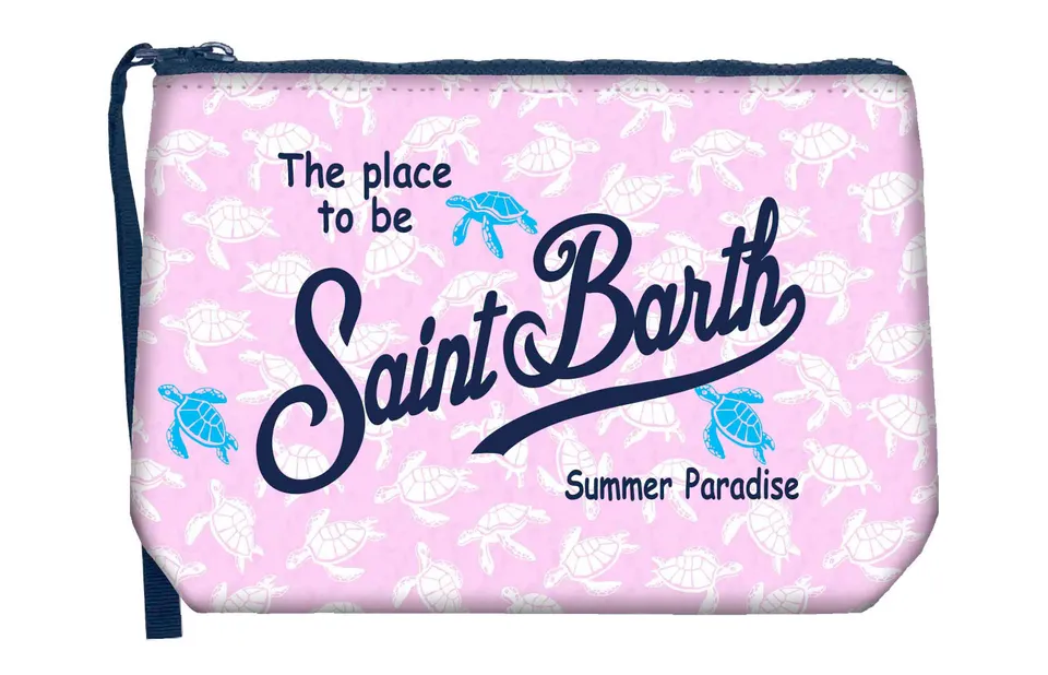 MC2 Saint Barth Aline pochette scuba rosa turtle taglia unica