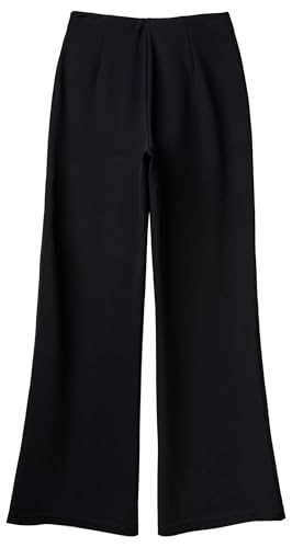Benetton Pantaloni Donna Flare Interlock Taglia L Tinta Unita