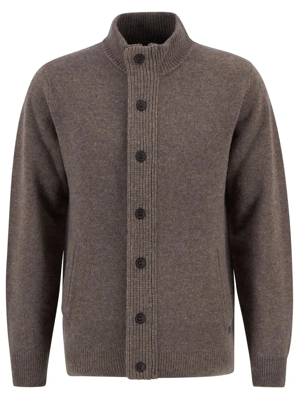 Barbour Essential Patch Zip MKN0731 Maglione Uomo Dark Stone