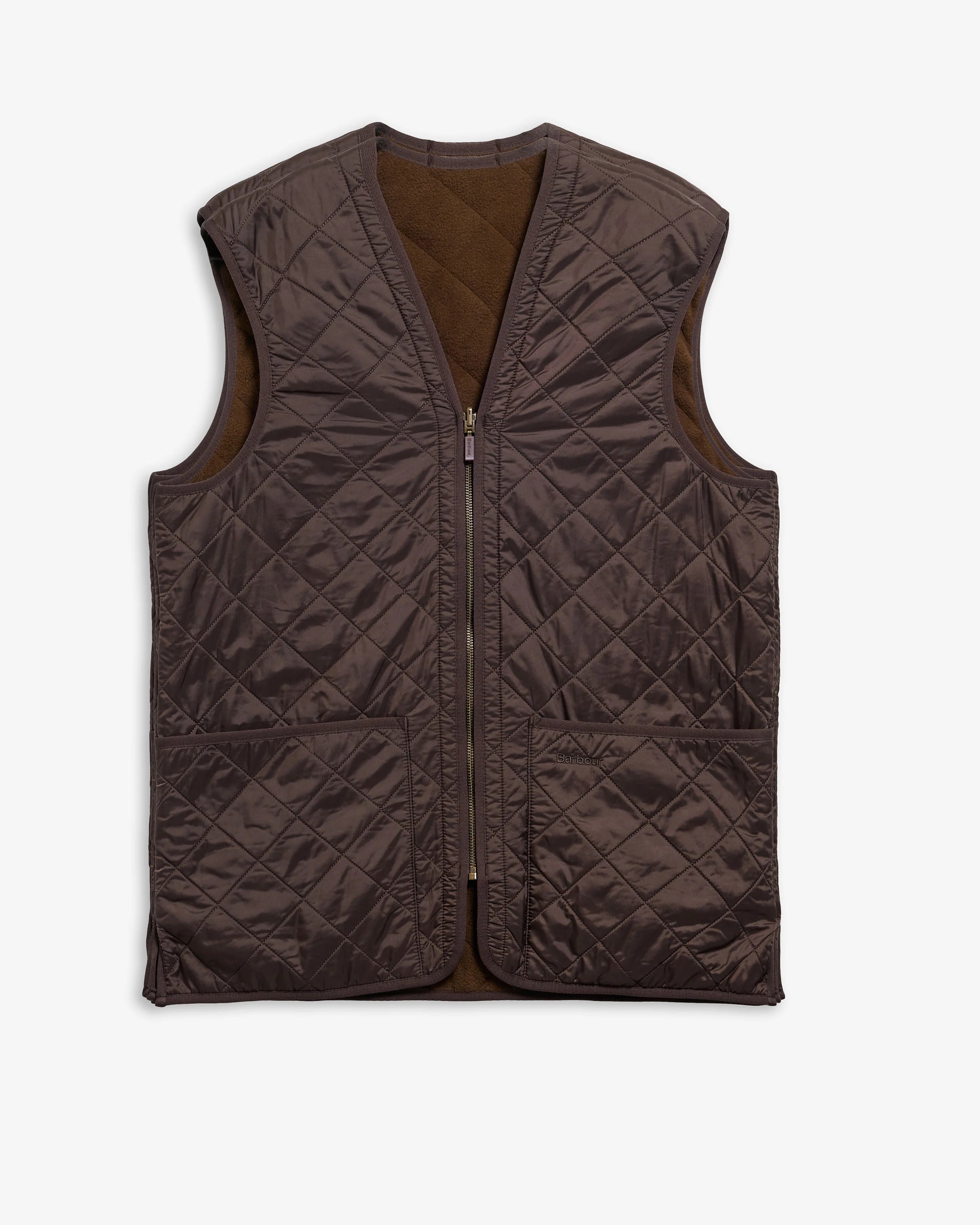 Barbour MLI0002 Polarquilt Gilet Uomo Brown Taglia L Pile