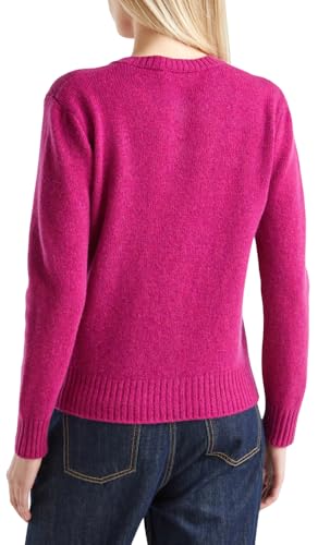 Benetton Maglieria 103ME500L Cardigan Donna Viola Tinta Unita