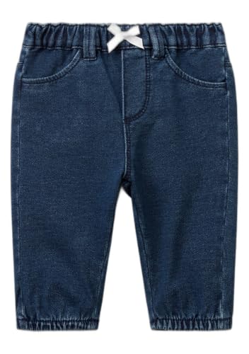 Benetton Bimbo Pantalone Denim Felpa 74 Elastico Tasche