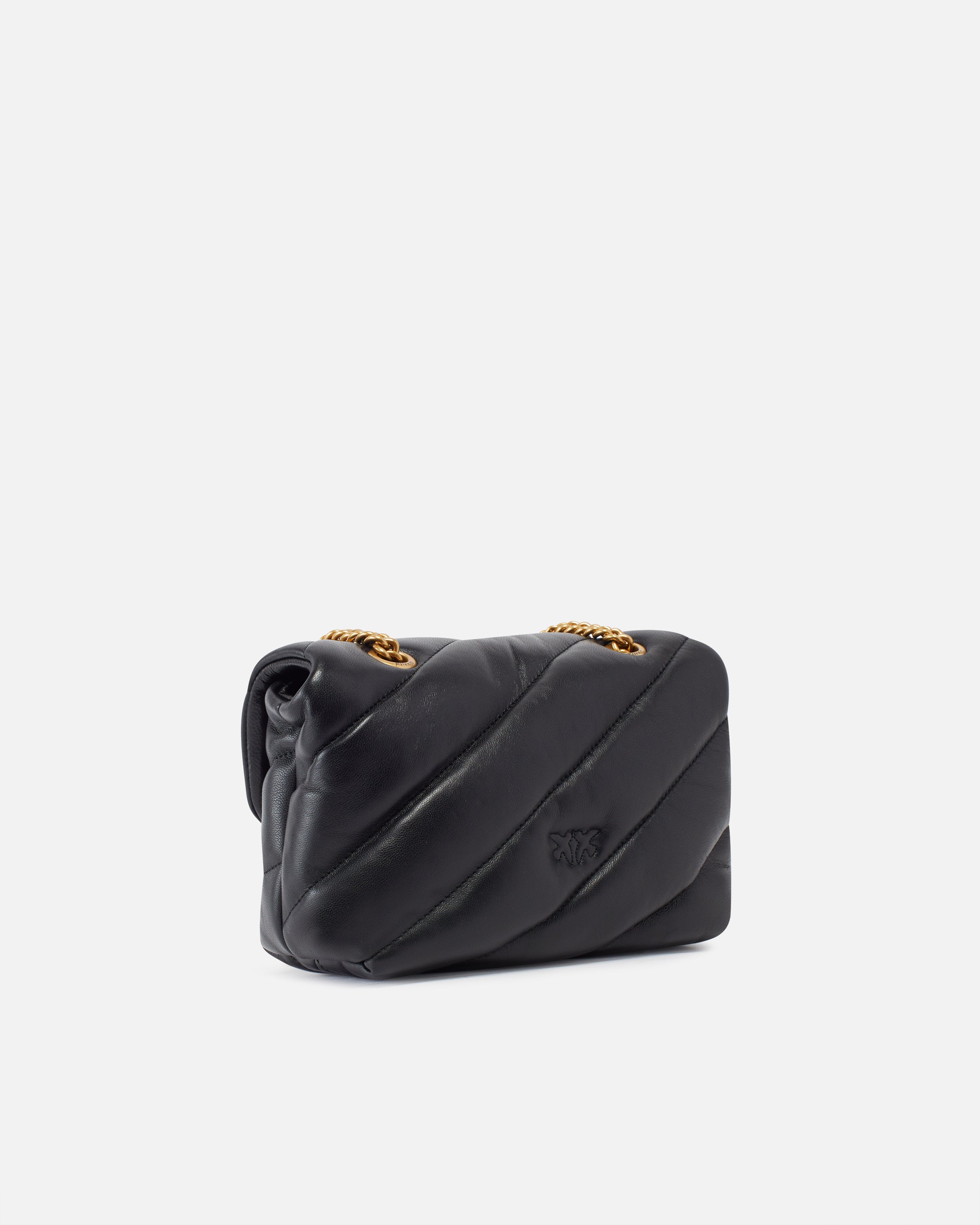 PINKO Love Puff Mini Classic borsa donna nero antique gold