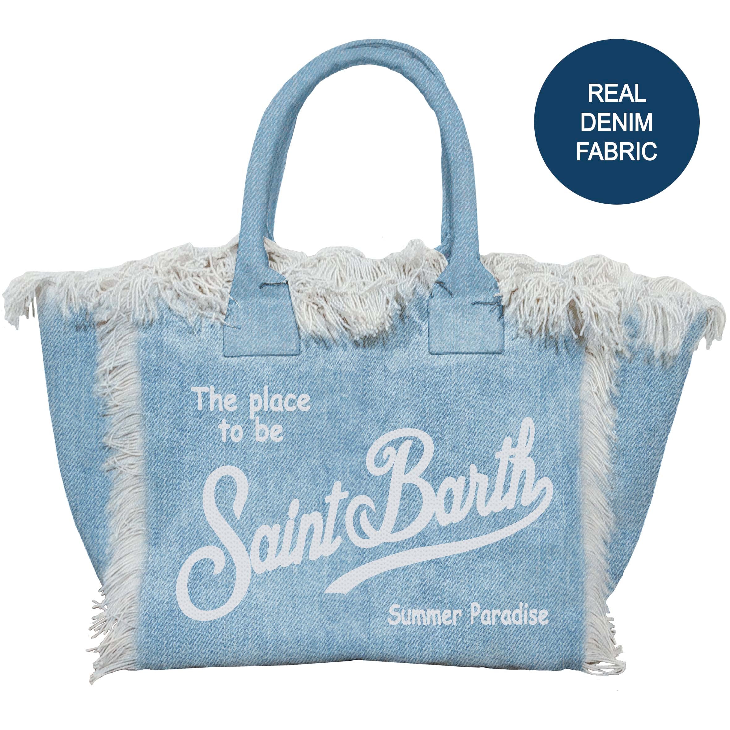 MC2 Saint Barth Vanity 00426L Borsa Donna Denim Light Cotone
