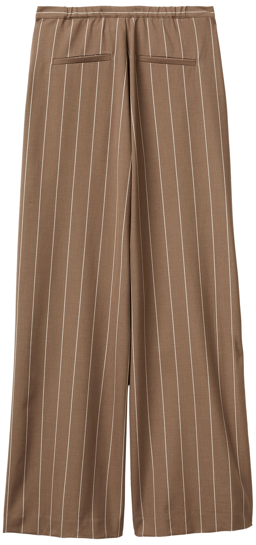 Benetton Pantalone Gessato Gamba Larga Donna