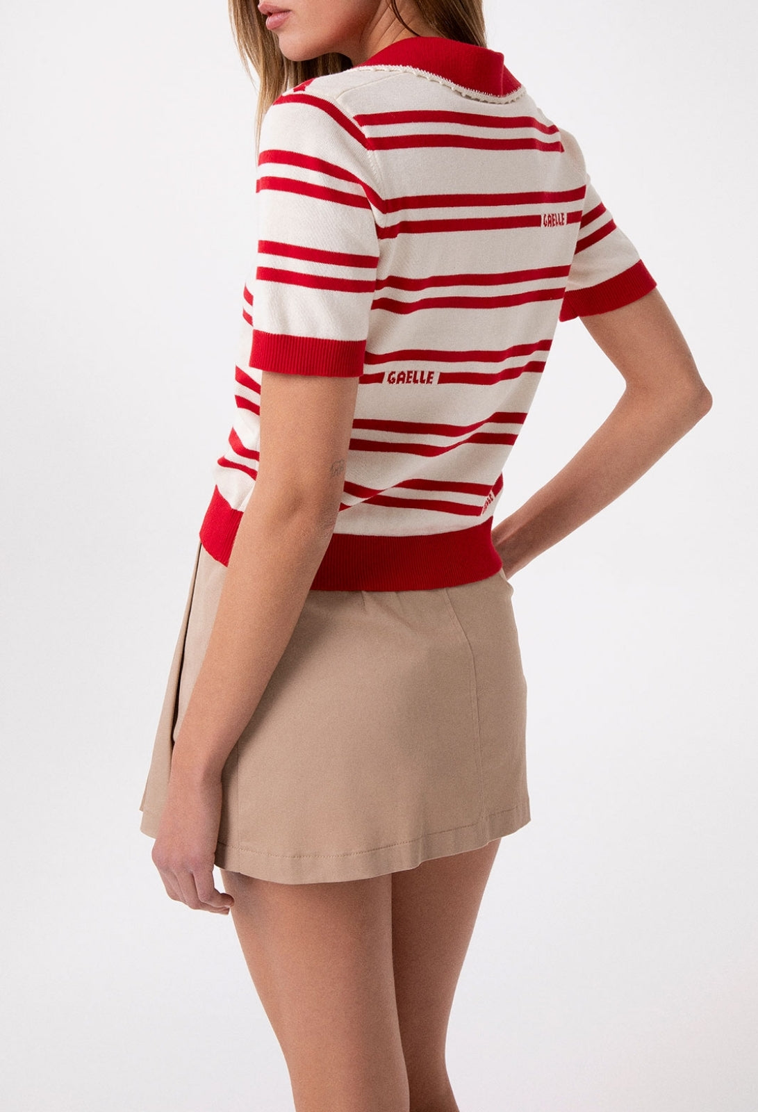 Gaelle Paris GAABW09414 Polo donna rosso righe