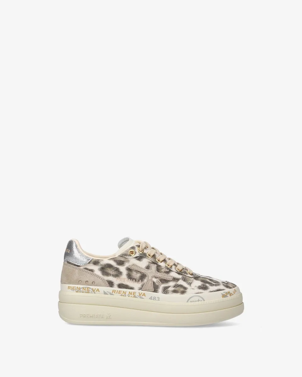 Premiata Micol 7444 sneaker animalier bianco 36