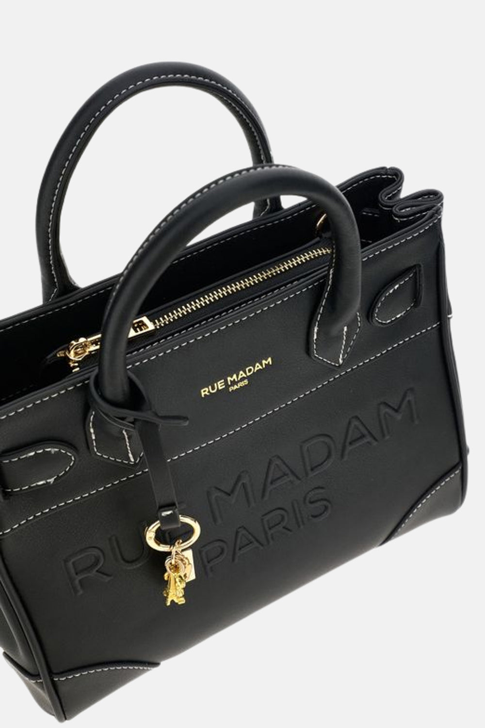 Rue Madam La Maison Mini 1594 Tote Donna Nera Ecopelle