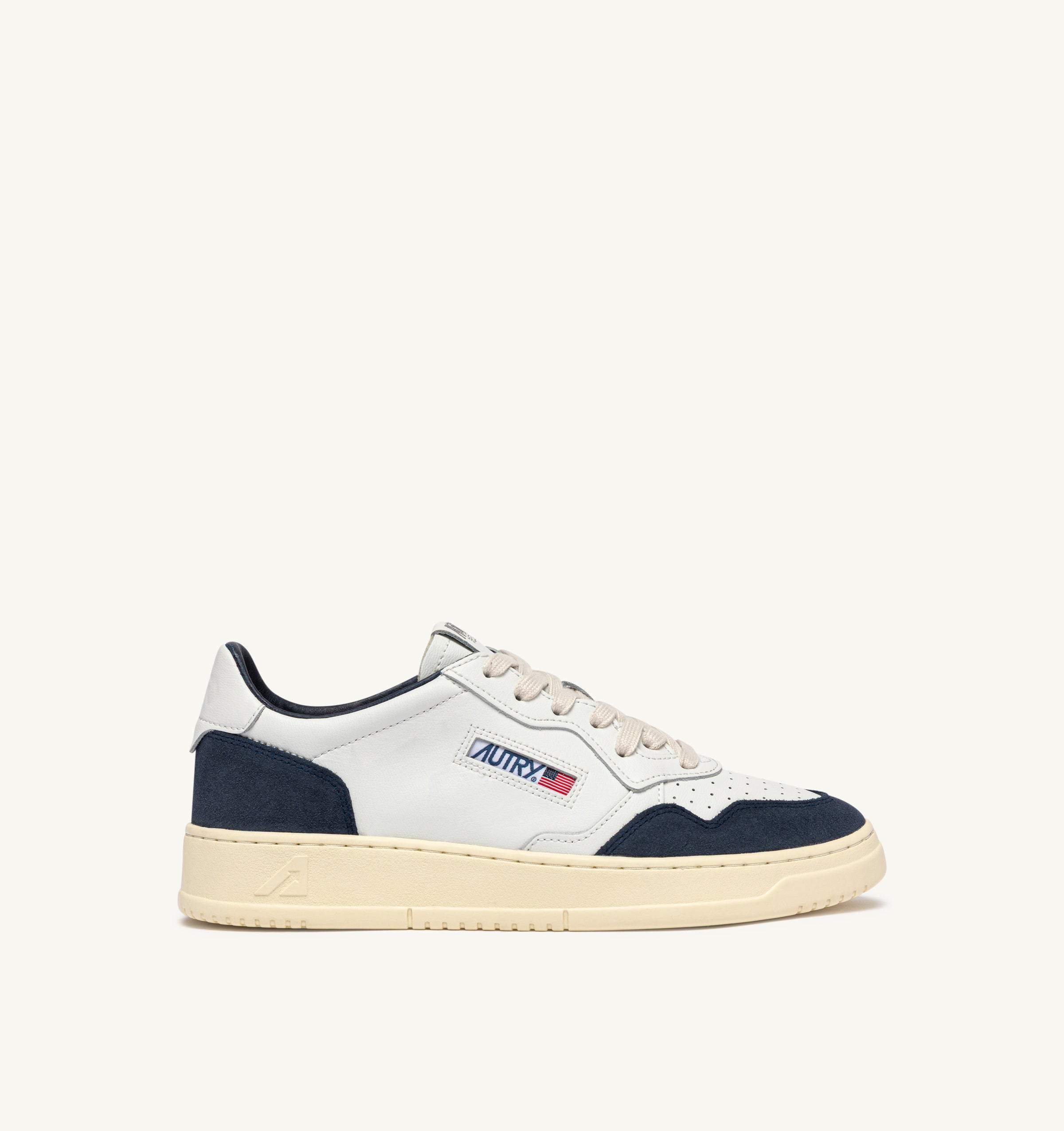 Autry Medalist Low AULM-FT22 sneakers uomo White Denim pelle