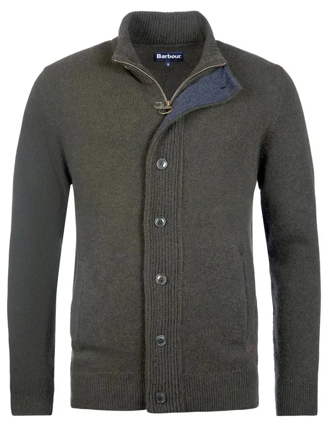 Barbour Essential MKN0731 maglione lana Seaweed uomo