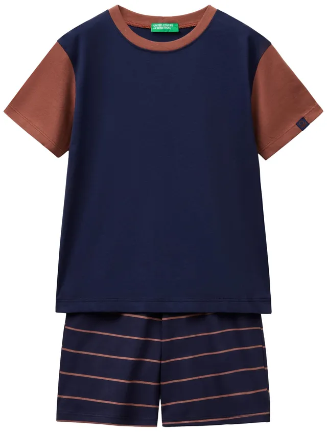 Benetton Intimo e Pigiami Pigiama T-shirt+Short tasca contrasto