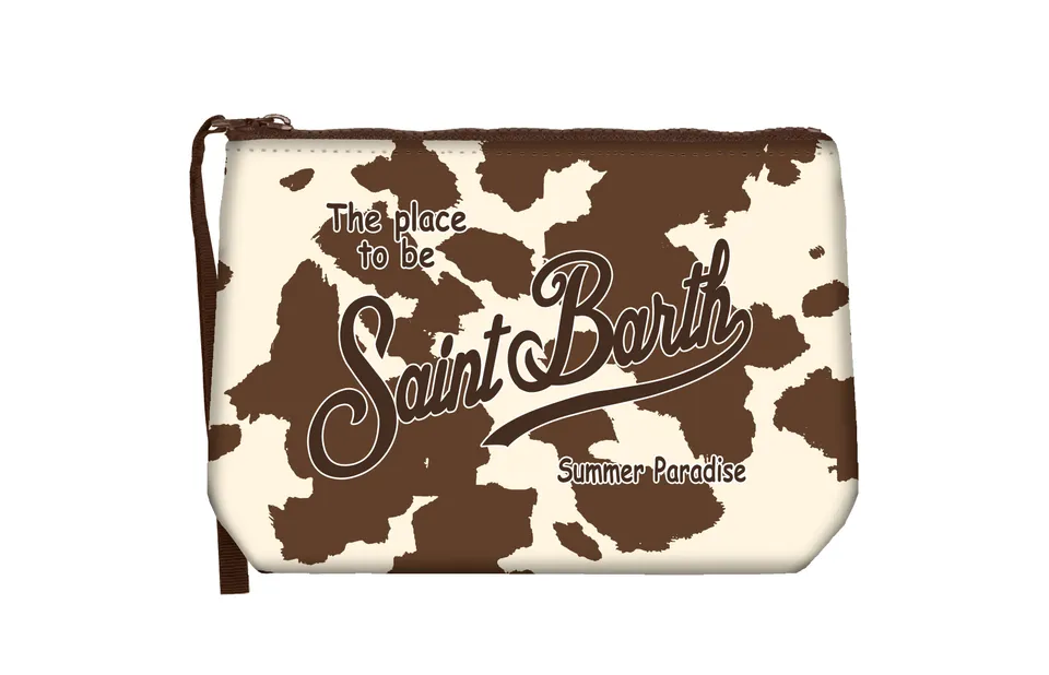 MC2 Saint Barth Aline Pochette Scuba Cow West Panna