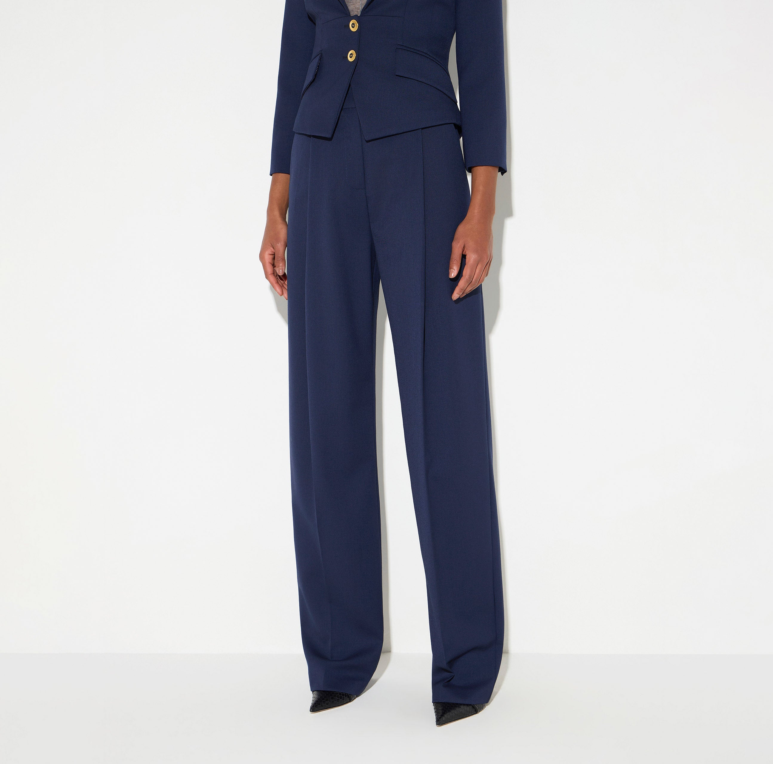 Elisabetta Franchi PA17966E2 pantaloni navy donna