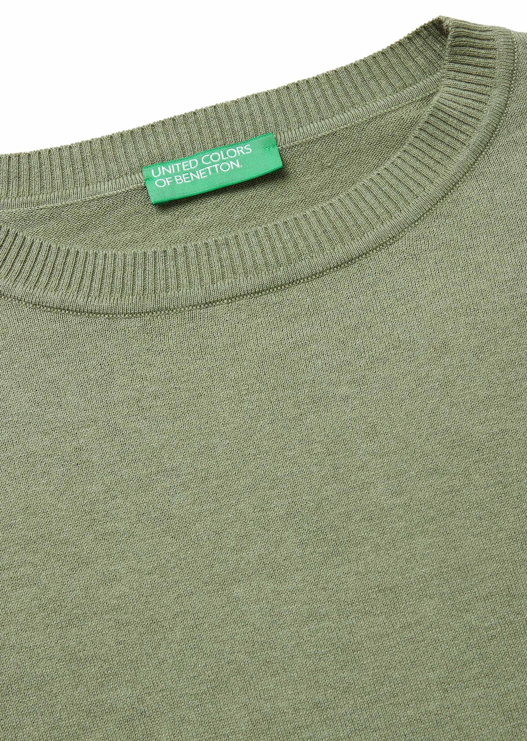 Benetton Maglieria Maglione Boxy Girocollo Spalla Scesa 3/4