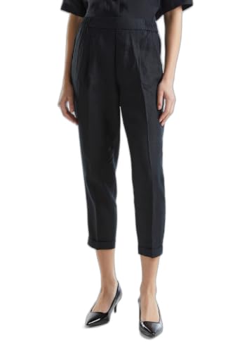 Benetton Pantaloni Donna Regular Nero 100 Tasche
